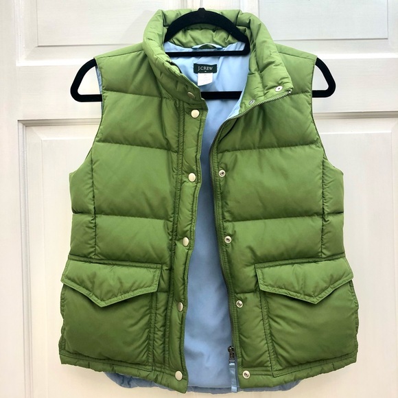 J. Crew Green Quilted Puffer Jacket - Picture 2 of 7